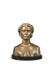 Eric Grate, 'Astri' - a patinated bronze portrait bust of a young woman, patinated bronze