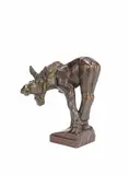 Johan Jussi Rickhard Mäntynen, 'Skogsstämning', a bronze model of a female moose, bronze