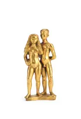 gilt bronze figural group of a young couple by Stig Blomberg, gilt bronze, sold Mar 2017