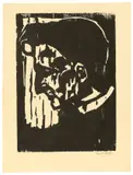 Emil Nolde, Dr. S. (Sauerlandt), 1913, Holzschnitt auf festem Papier