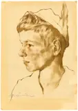 Lotte Laserstein, Junge mit Federhut (Uwe Wolf)