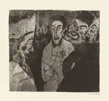 Emil Nolde, Schriftgelehrte, 1911, Radierung auf Velin (Wasserzeichen: JWZanders 1923)