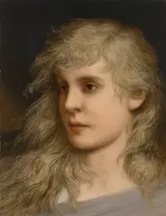 Gabriel von Max, Kopf einer jungen Frau, Öl auf Leinwand