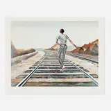 Ernie Barnes, Destination Unknown, 1979, offset lithograph in colors