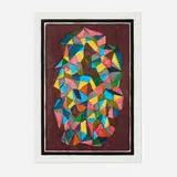 Sol LeWitt, Plate #01 (from the Complex Forms portfolio), 1989, etching and aquatint in colors