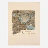 William T. Wiley, Bull Sigh Sea Doubt, 1972, lithograph in colors and ballpoint pen