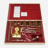 Toland Grinnell, Transformation Device, 1997-98, African mahogany, velvet, gold, silver, bronze, brass, steel, paper and rubber