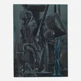 Ian Tweedy, Milanese Nocturne III, 2012, oil on found canvas