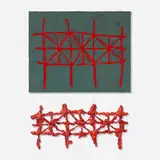 Sally Elesby, Red Surface Z, 2004, oil on canvas, oil on wire