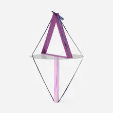 Patrick Hill, For Billy, 2004, rice paper over Davey boad, painted wood, ribbon, glass