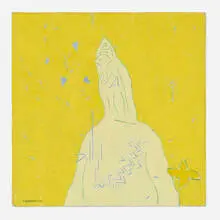 Robert Bonaparte, Untitled (Figure on Yellow Ground), 1979, oil on canvas