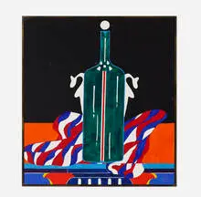 James Jarvaise, Echarpe Francaise, 2014, acrylic on canvas in artist's frame