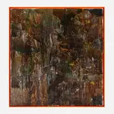 Michiel Ceulers, Die Dummen Steiche Der Reichen/ Hairdresser Underground, 2015, oil, spray paint, glitter, staples, wood glue, varnish and fabric collage on canvas in artist's frame