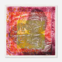 Dominic Chambers, After Albers Veil, 2021, charcoal, spray paint and chalk pastel on gessoed paper