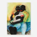Ashley Doggett, Allegory of the Bourgeoise: It’s Bedtime Baby; I Fell in Love With You Before the Second Show, 2018, acrylic, watercolor, charcoal, Sumi ink and Murray's Grease on Arches
