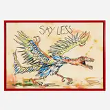 Say Less by The Connor Brothers, 2023, acrylic and oil stick on canvas in artist's frame, offered Aug 2024