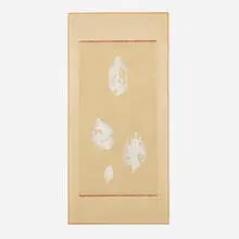 Bruce Conner, Leavings, September 19, 2001, 2001, ink and paper on cloth and paper scroll