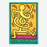 Keith Haring, Montreux Jazz Festival poster, 1983, screenprint in colors