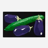 Julian Opie, Still Life with Aubergines and Cucumber
