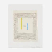 Untitled by Burgoyne Diller, 1962, graphite, colored pencil and crayon on paper, offered Apr 2024