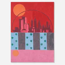 Tyson Reeder, Untitled, 2017, acrylic and collage on canvas