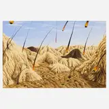 Steve Galloway, Volcano, 1983, oil pastel on paper
