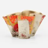 Bennett Bean, Lobed Vessel No. 1818, 2015, pit-fired, painted, and gilt earthenware