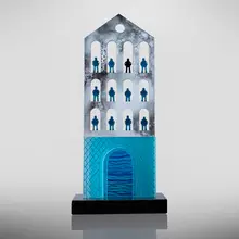 Olga Turetska, Occupation, 2022, kiln-formed glass, labradorite