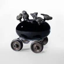 Elina Bilous, Untitled from the Orient Express series, 2012, blown glass, cast bronze
