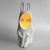 Beata Korn and Viktor Melnychuk, Rabbit, 2003, majolica, paint, LED lamp