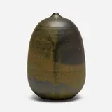 Untitled (with rattle) by Toshiko Takaezu, glazed stoneware, sold Jan 2023