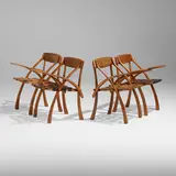 Arthur Espenet Carpenter, Wishbone armchairs, group of four