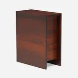 Rare wastebasket by George Nakashima, 1978, rosewood, sold Jan 2023