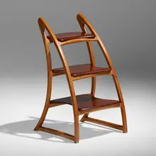 Wharton Esherick, Exceptional step ladder, 1965, oak, cherry