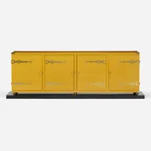 Tommi Parzinger, Cabinet, c. 1955, lacquered wood, brass
