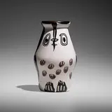 Hibou marron noir vase by Pablo Picasso, 1951, glazed and incised earthenware decorated in oxides, sold Jan 2023