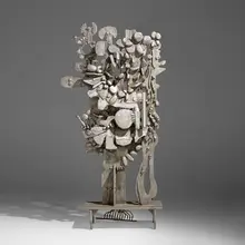 Don Drumm, Monumental fountain, c. 1975, cast aluminum, rubber tubing, copper