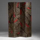 Karl Springer, Rare Coromandel folding screen, c. 1970, lacquered wood, gold and silver leaf