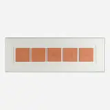 Collection of five tiles by Pablo Picasso, 1971, red earthenware, sold Jan 2023