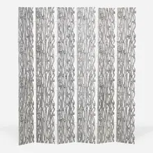 Rare folding screen by Arthur Court, c. 1960, polished cast aluminum, sold Jan 2023