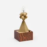Table lamp by Garry Knox Bennett, 2009, walnut, wood, sand, lamp parts, sold Jan 2023