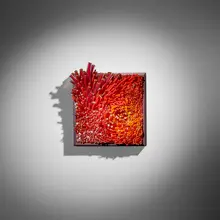 Shayna Leib, Coriolis, 2006, hot-worked glass, aluminum