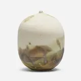 Untitled (with rattle) by Toshiko Takaezu, glazed porcelain, sold Jan 2023