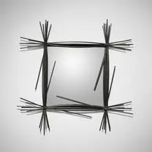 Colette Gueden, Wall mirror, c. 1960, lacquered steel, mirrored glass