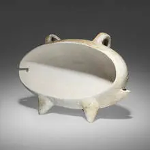 Hans Hedberg, Monumental tripod vessel, c. 1960, glazed earthenware