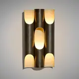 Maija-Liisa Komulainen, Fuga wall lamp, c. 1965, patinated and lacquered brass