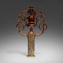 Bjørn Wiinblad, Juggler candlestick, c. 1970, glazed earthenware