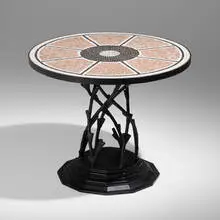 William Willis, Moroccan occasional table, 2017, enameled iron, mosaic tile