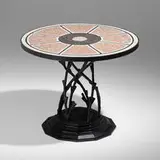 William Willis, Moroccan occasional table, 2017, enameled iron, mosaic tile