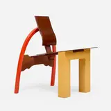 Garry Knox Bennett, Chair #851, 2004, mahogany, painted wood, G-10 fiberglass